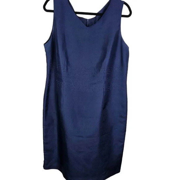 Robbie‎ Bee Size 16 Silk Beaded 2 Piece Dress Suit Jacket Blue Women Stylish - Picture 11 of 16